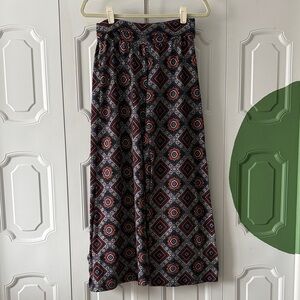 Geometric Patterned Flowy Pants
